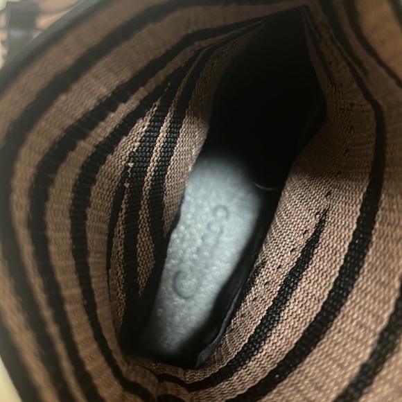 Zebra Stripe Knit Lace Up Combat Boots - Picture 8 of 8